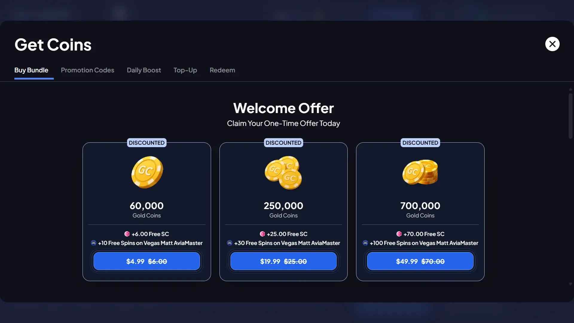 Chanced Casino Welcome Offer